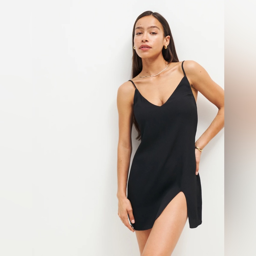 Reformation Black Mini Dress
